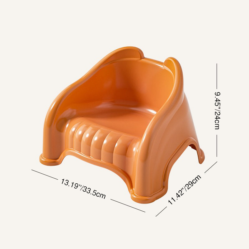 Lumendat Modern Minimalist Curved Bear Design PP Kids Stackable Low Stool Backrest Armless For Living Room Lumendat