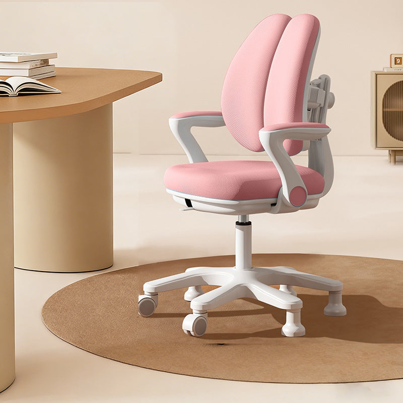 Contemporary Creative Curved Rabbit-Ear Design Kids PP Mesh Fabric Height-Adjustable Desk Chair Backrest Armrest For Home Office