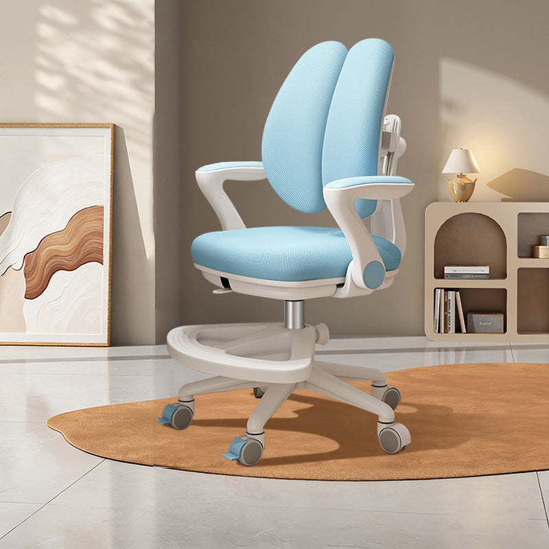 Contemporary Creative Curved Rabbit-Ear Design Kids PP Mesh Fabric Height-Adjustable Desk Chair Backrest Armrest For Home Office DFM-F
