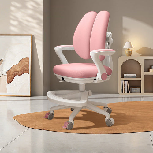 Contemporary Creative Curved Rabbit-Ear Design Kids PP Mesh Fabric Height-Adjustable Desk Chair Backrest Armrest For Home Office DFM-F