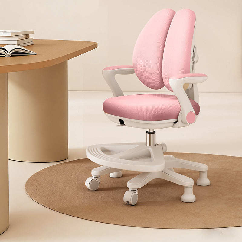 Contemporary Creative Curved Rabbit-Ear Design Kids PP Mesh Fabric Height-Adjustable Desk Chair Backrest Armrest For Home Office