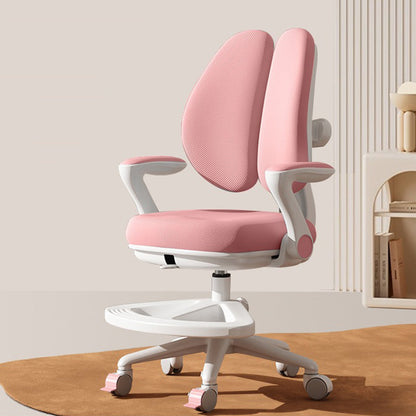 Contemporary Creative Curved Rabbit-Ear Design Kids PP Mesh Fabric Height-Adjustable Desk Chair Backrest Armrest For Home Office