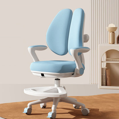 Contemporary Creative Curved Rabbit-Ear Design Kids PP Mesh Fabric Height-Adjustable Desk Chair Backrest Armrest For Home Office