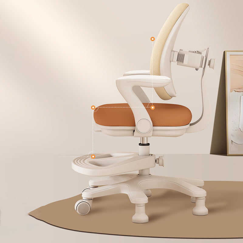 Contemporary Creative Curved Rabbit-Ear Design Kids PP Mesh Fabric Height-Adjustable Desk Chair Backrest Armrest For Home Office
