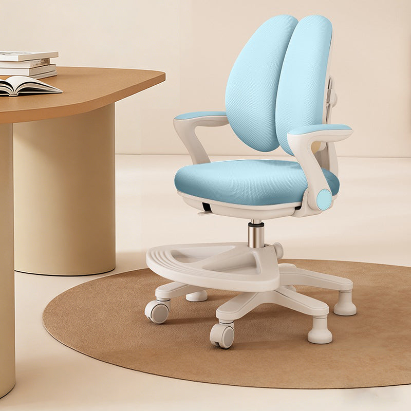 Contemporary Creative Curved Rabbit-Ear Design Kids PP Mesh Fabric Height-Adjustable Desk Chair Backrest Armrest For Home Office