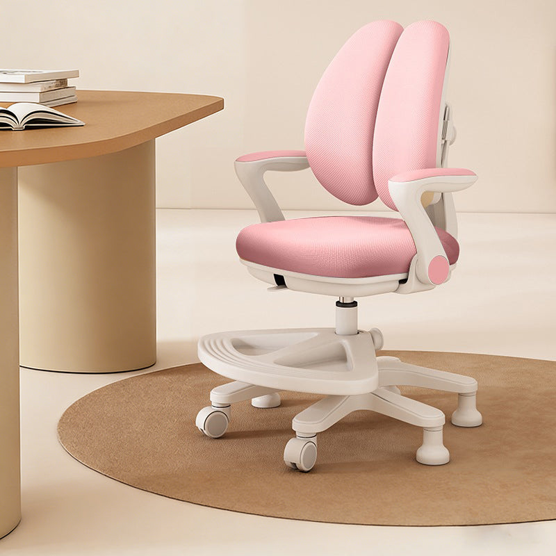 Contemporary Creative Curved Rabbit-Ear Design Kids PP Mesh Fabric Height-Adjustable Desk Chair Backrest Armrest For Home Office DFM-F