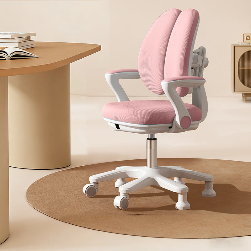 Contemporary Creative Curved Rabbit-Ear Design Kids PP Mesh Fabric Height-Adjustable Desk Chair Backrest Armrest For Home Office