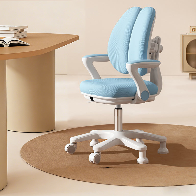 Contemporary Creative Curved Rabbit-Ear Design Kids PP Mesh Fabric Height-Adjustable Desk Chair Backrest Armrest For Home Office DFM-F