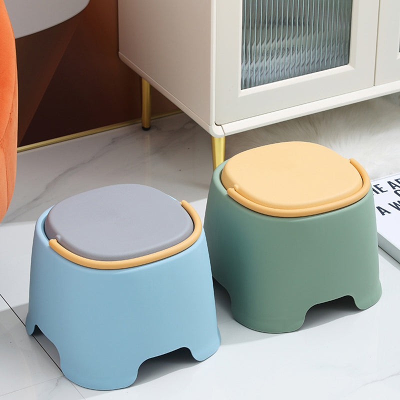 Lumendat Contemporary Creative Cylindrical PP Kids Handheld Low Stool Backless & Armless For Living Room Lumendat