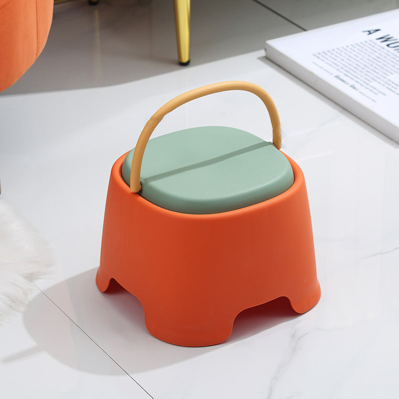Lumendat Contemporary Creative Cylindrical PP Kids Handheld Low Stool Backless & Armless For Living Room Lumendat