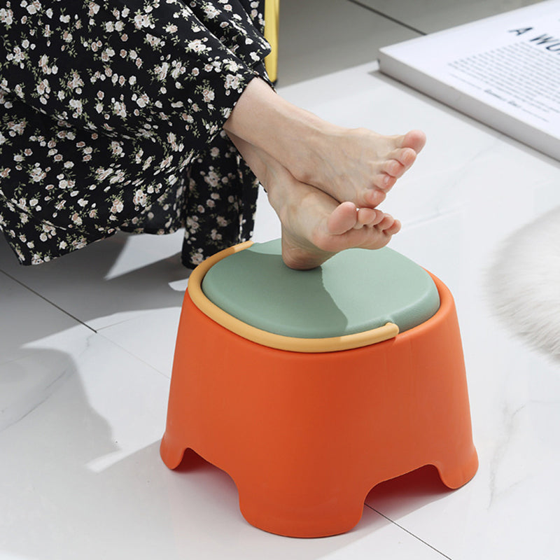 Lumendat Contemporary Creative Cylindrical PP Kids Handheld Low Stool Backless & Armless For Living Room Lumendat
