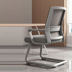 Modern Minimalist Rectangular Bow-Shaped Mesh Fabric Microfiber Leather Solid Wood PP Steel Desk Chair Backrest Armrest For Home Office DFM-F