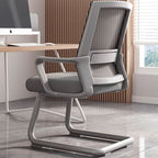 Modern Minimalist Rectangular Bow-Shaped Mesh Fabric Microfiber Leather Solid Wood PP Steel Desk Chair Backrest Armrest For Home Office DFM-F