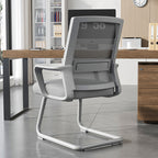 Modern Minimalist Rectangular Bow-Shaped Mesh Fabric Microfiber Leather Solid Wood PP Steel Desk Chair Backrest Armrest For Home Office DFM-F
