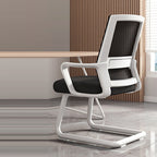 Modern Minimalist Rectangular Bow-Shaped Mesh Fabric Microfiber Leather Solid Wood PP Steel Desk Chair Backrest Armrest For Home Office DFM-F