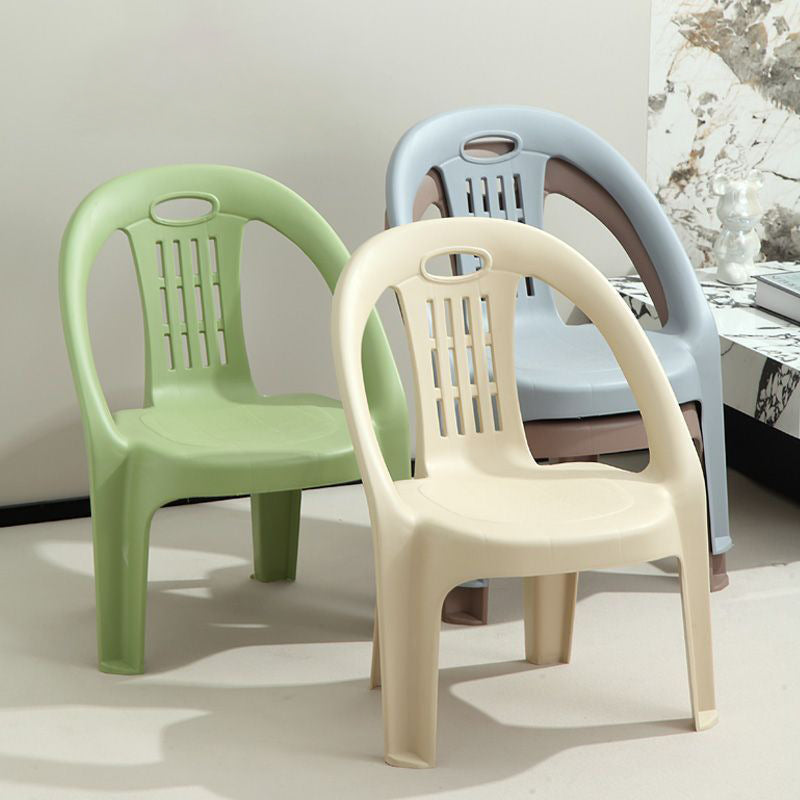 Lumendat Modern Minimalist Curved Kids PP Stackable Low Stool Backrest Armless For Living Room Lumendat