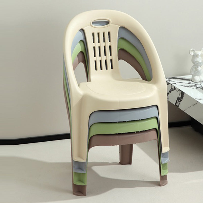 Lumendat Modern Minimalist Curved Kids PP Stackable Low Stool Backrest Armless For Living Room Lumendat