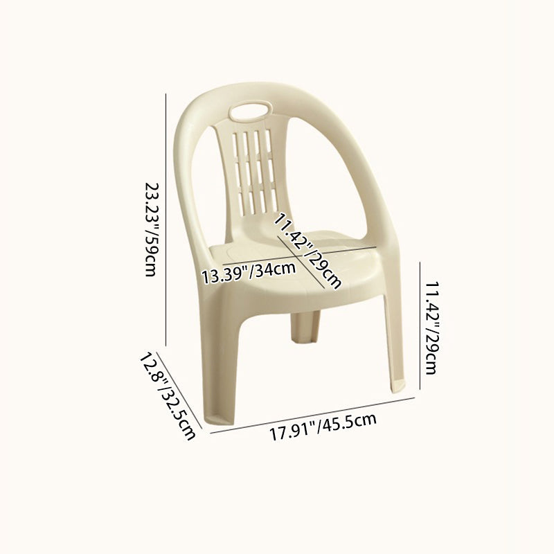 Lumendat Modern Minimalist Curved Kids PP Stackable Low Stool Backrest Armless For Living Room Lumendat