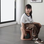 Lumendat Contemporary Creative Wave Shell Design PE Kids Dining Chair Backrest Armless For Dining Room & Kitchen Lumendat