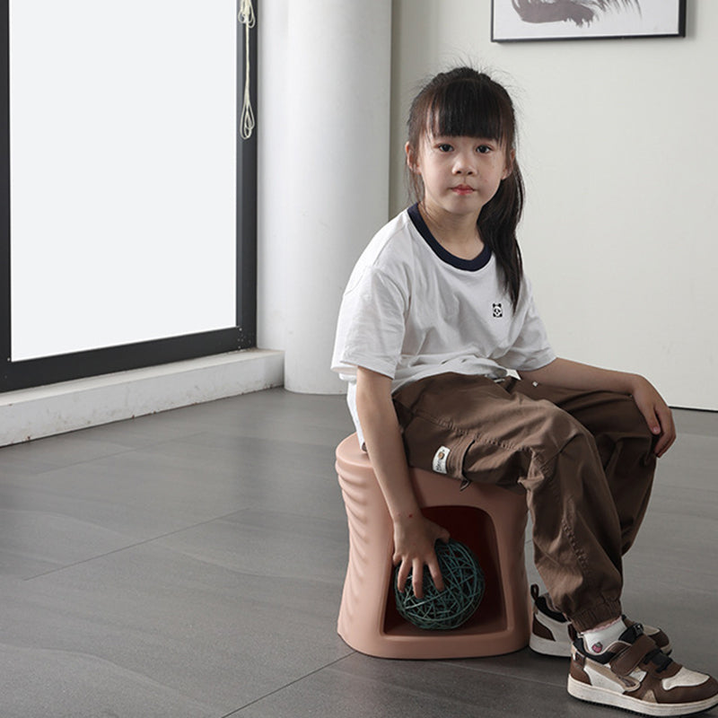 Lumendat Contemporary Creative Wave Shell Design PE Kids Dining Chair Backrest Armless For Dining Room & Kitchen Lumendat