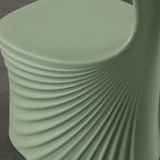 Lumendat Contemporary Creative Wave Shell Design PE Kids Dining Chair Backrest Armless For Dining Room & Kitchen Lumendat