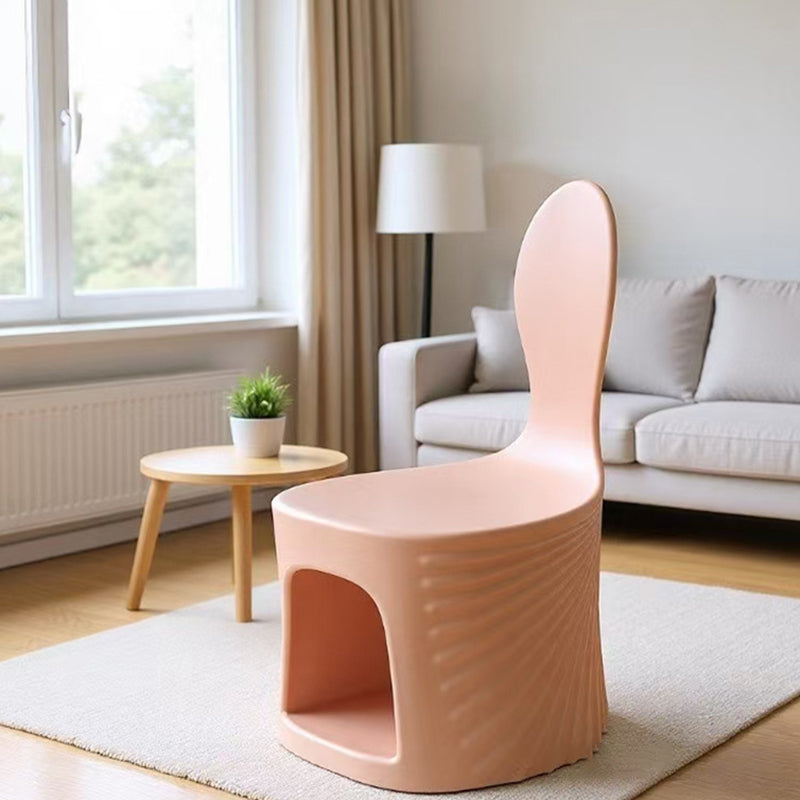 Lumendat Contemporary Creative Wave Shell Design PE Kids Dining Chair Backrest Armless For Dining Room & Kitchen Lumendat