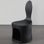 Lumendat Contemporary Creative Wave Shell Design PE Kids Dining Chair Backrest Armless For Dining Room & Kitchen Lumendat