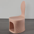 Lumendat Contemporary Creative Wave Shell Design PE Kids Dining Chair Backrest Armless For Dining Room & Kitchen Lumendat