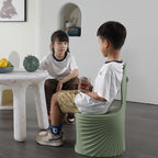 Lumendat Contemporary Creative Wave Shell Design PE Kids Dining Chair Backrest Armless For Dining Room & Kitchen Lumendat