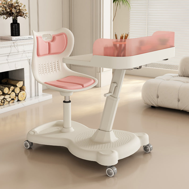 Lumendat Modern Minimalist Rectangular Kids Mesh Fabric PP Iron Integrated Height-Adjustable Desk & Chair Set Backrest For Home Office Lumendat