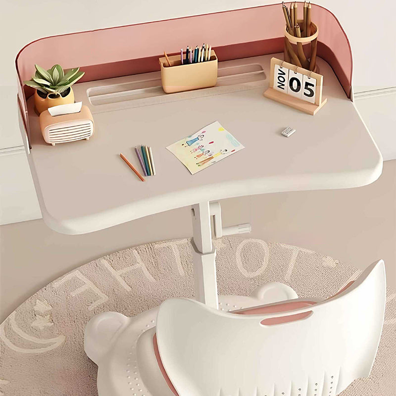 Lumendat Modern Minimalist Rectangular Kids Mesh Fabric PP Iron Integrated Height-Adjustable Desk & Chair Set Backrest For Home Office Lumendat