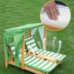 Lumendat Contemporary Creative Rectangular Kids Polyester Fabric Solid Wood Recliner Backrest For Outdoor Lumendat
