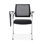 Modern Breathable High-Resilience Foam Mesh Desk Chair - Rectangular Adjustable Armrest & Writing Tablet Arm Foldable Office Chair For Home Office Lumendat