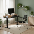 Modern Breathable High-Resilience Foam Mesh Desk Chair - Rectangular Adjustable Armrest Foldable Office Chair For Home Office Lumendat