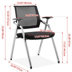 Modern Breathable High-Resilience Foam Mesh Desk Chair - Rectangular Adjustable Armrest Foldable Office Chair For Home Office Lumendat
