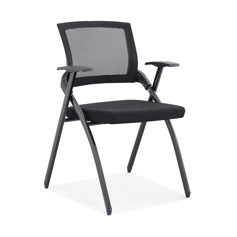 Modern High-Resilience Foam Mesh Desk Chair - Rectangular Cross-Leg Design Foldable Office Chair For Home Office Lumendat