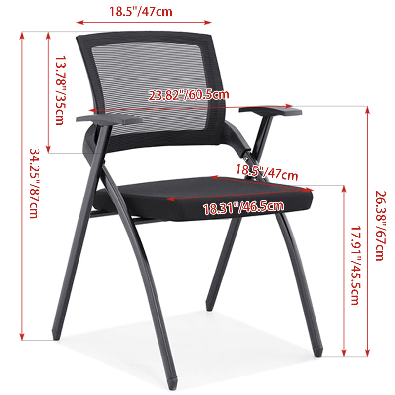 Modern High-Resilience Foam Mesh Desk Chair - Rectangular Cross-Leg Design Foldable Office Chair For Home Office Lumendat
