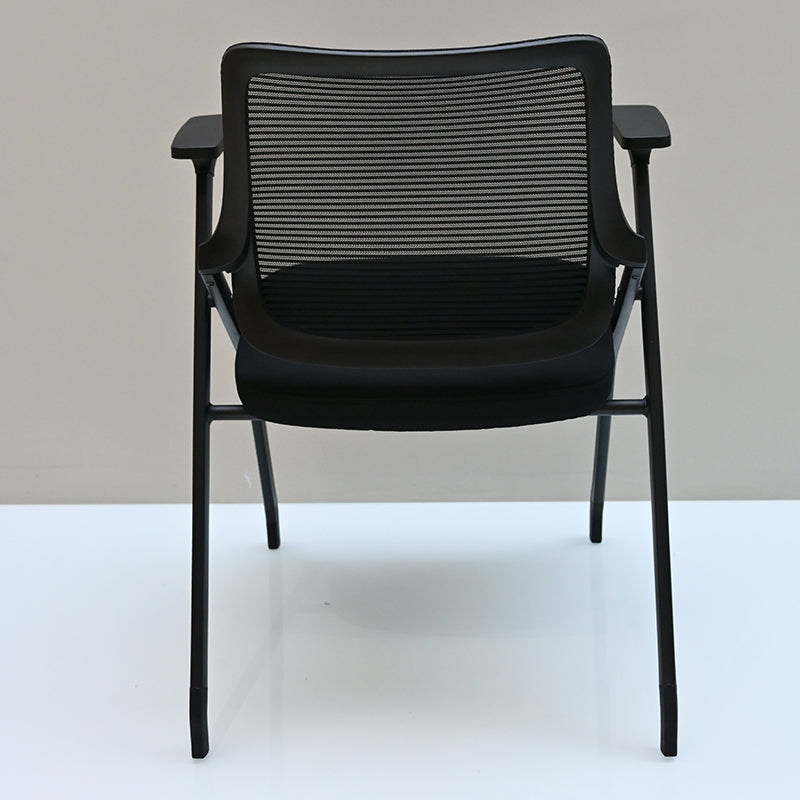 Modern Breathable High-Resilience Foam Mesh Desk Chair - Rectangular Extendable Armrest Foldable Office Chair For Home Office Lumendat