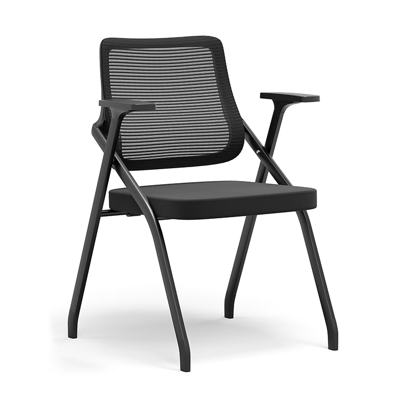 Modern Breathable High-Resilience Foam Mesh Desk Chair - Rectangular Extendable Armrest Foldable Office Chair For Home Office Lumendat