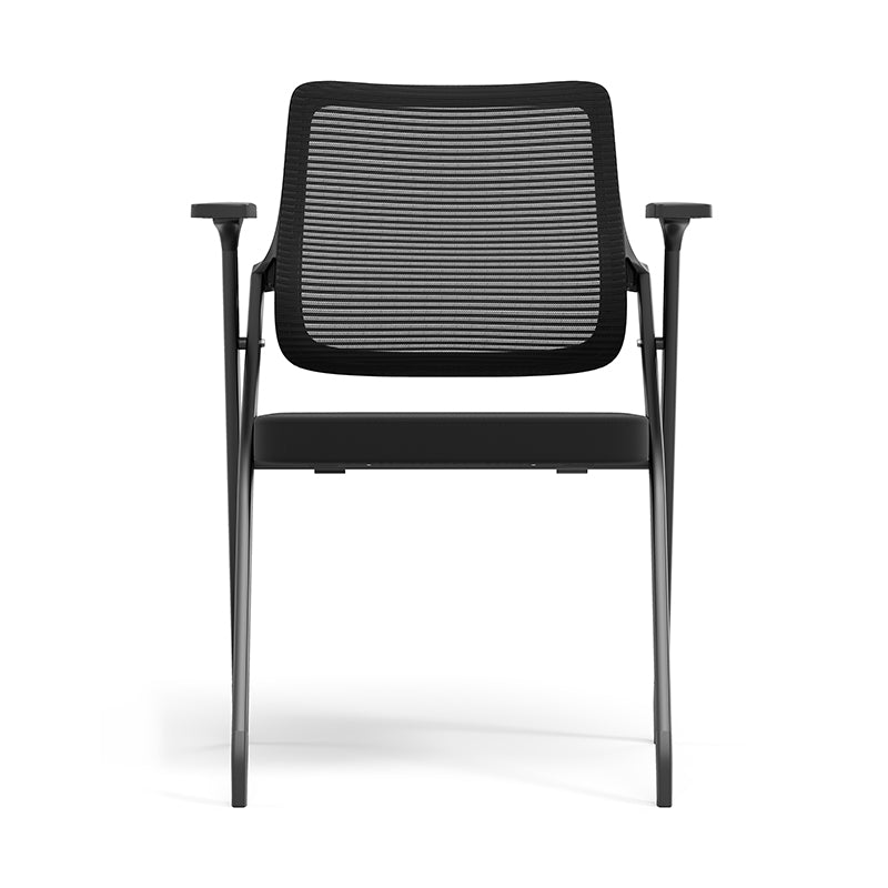 Modern Breathable High-Resilience Foam Mesh Desk Chair - Rectangular Extendable Armrest Foldable Office Chair For Home Office Lumendat