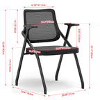 Modern Breathable High-Resilience Foam Mesh Desk Chair - Rectangular Extendable Armrest Foldable Office Chair For Home Office Lumendat