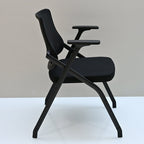 Modern Breathable High-Resilience Foam Mesh Desk Chair - Rectangular Extendable Armrest Foldable Office Chair For Home Office Lumendat