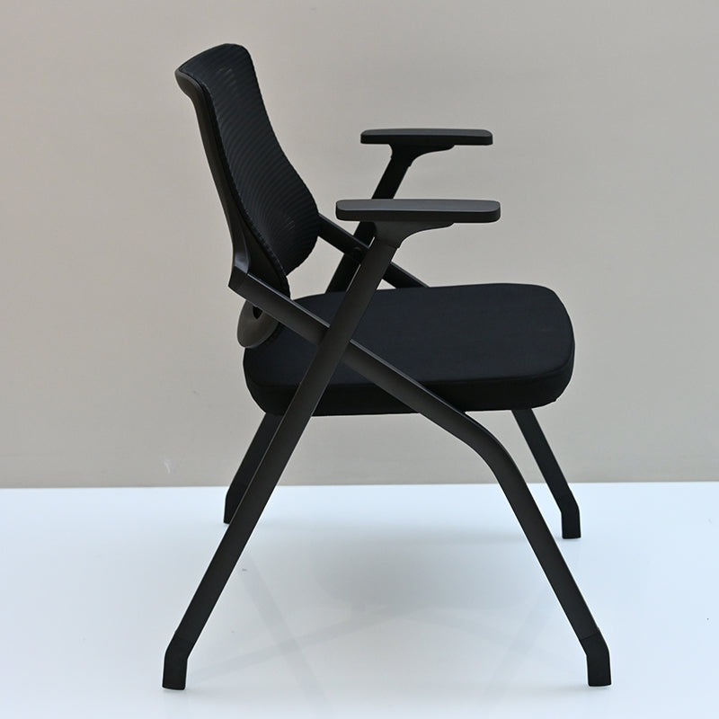 Modern Breathable High-Resilience Foam Mesh Desk Chair - Rectangular Extendable Armrest Foldable Office Chair For Home Office Lumendat
