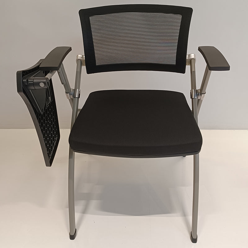 Modern Ergonomic Mesh Office Chair - Rectangular Folding Desk Chair With Optional Writing Tablet For Home Office Lumendat