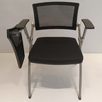 Modern Ergonomic Mesh Office Chair - Rectangular Folding Desk Chair With Optional Writing Tablet For Home Office Lumendat