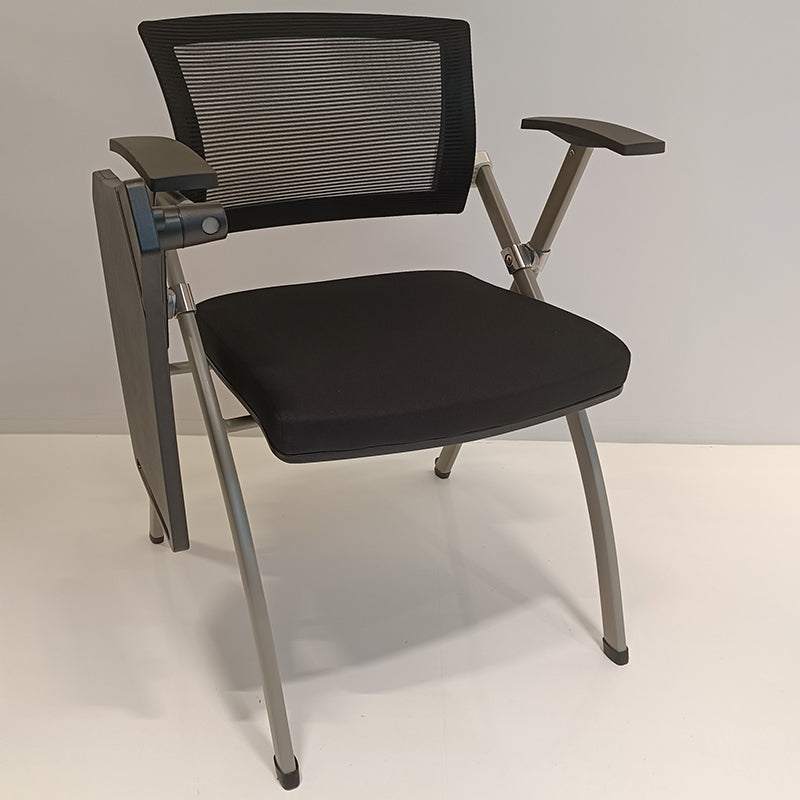 Modern Ergonomic Mesh Office Chair - Rectangular Folding Desk Chair With Optional Writing Tablet For Home Office Lumendat