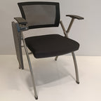 Modern Ergonomic Mesh Office Chair - Rectangular Folding Desk Chair With Optional Writing Tablet For Home Office Lumendat