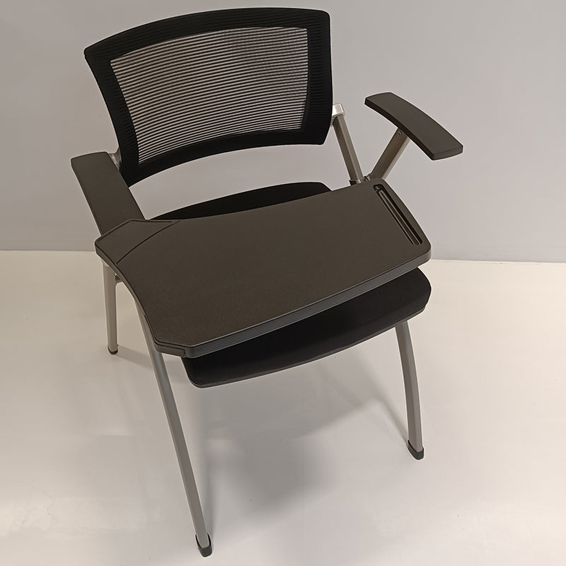 Modern Ergonomic Mesh Office Chair - Rectangular Folding Desk Chair With Optional Writing Tablet For Home Office Lumendat