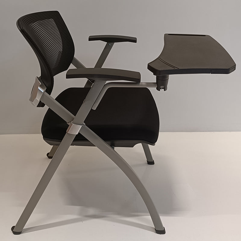 Modern Ergonomic Mesh Office Chair - Rectangular Folding Desk Chair With Optional Writing Tablet For Home Office Lumendat