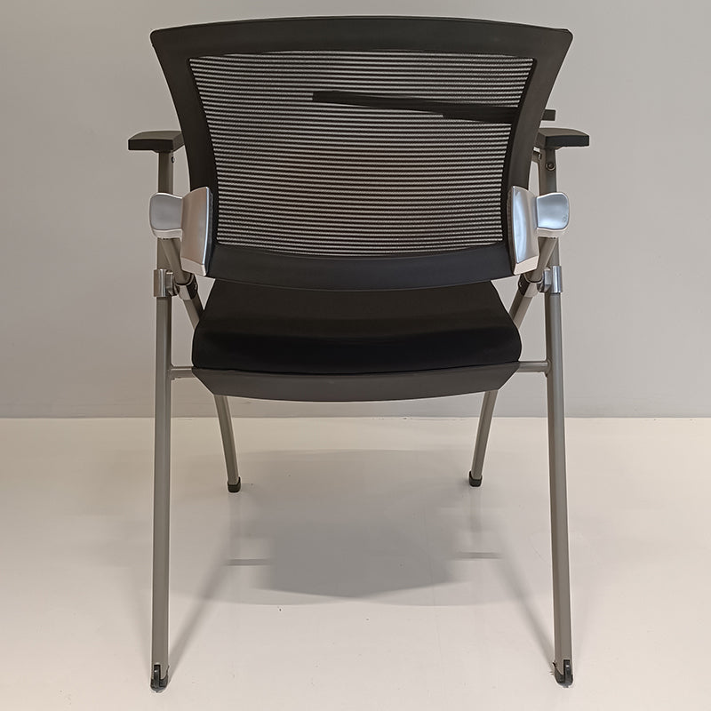 Modern Ergonomic Mesh Office Chair - Rectangular Folding Desk Chair With Optional Writing Tablet For Home Office Lumendat